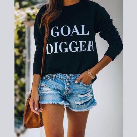 Vici Tops - ⭐️GOAL Digger Soft Black Sweatshirt by Vici